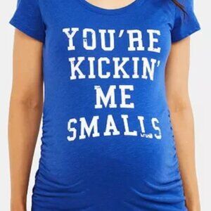MOTHERHOOD MATERNITY You're Kickin' Me Smalls Maternity Tee XL